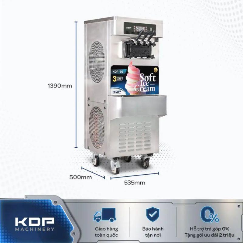 Máy làm kem tươi KDP-36 4 Kích thước máy làm kem tươi KDP-36