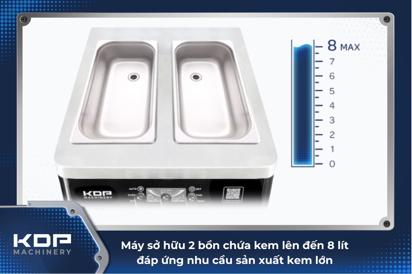 Máy làm kem tươi KDP-36 14 KDP-36 sở hữu 2 bồn chứa làm lạnh kem