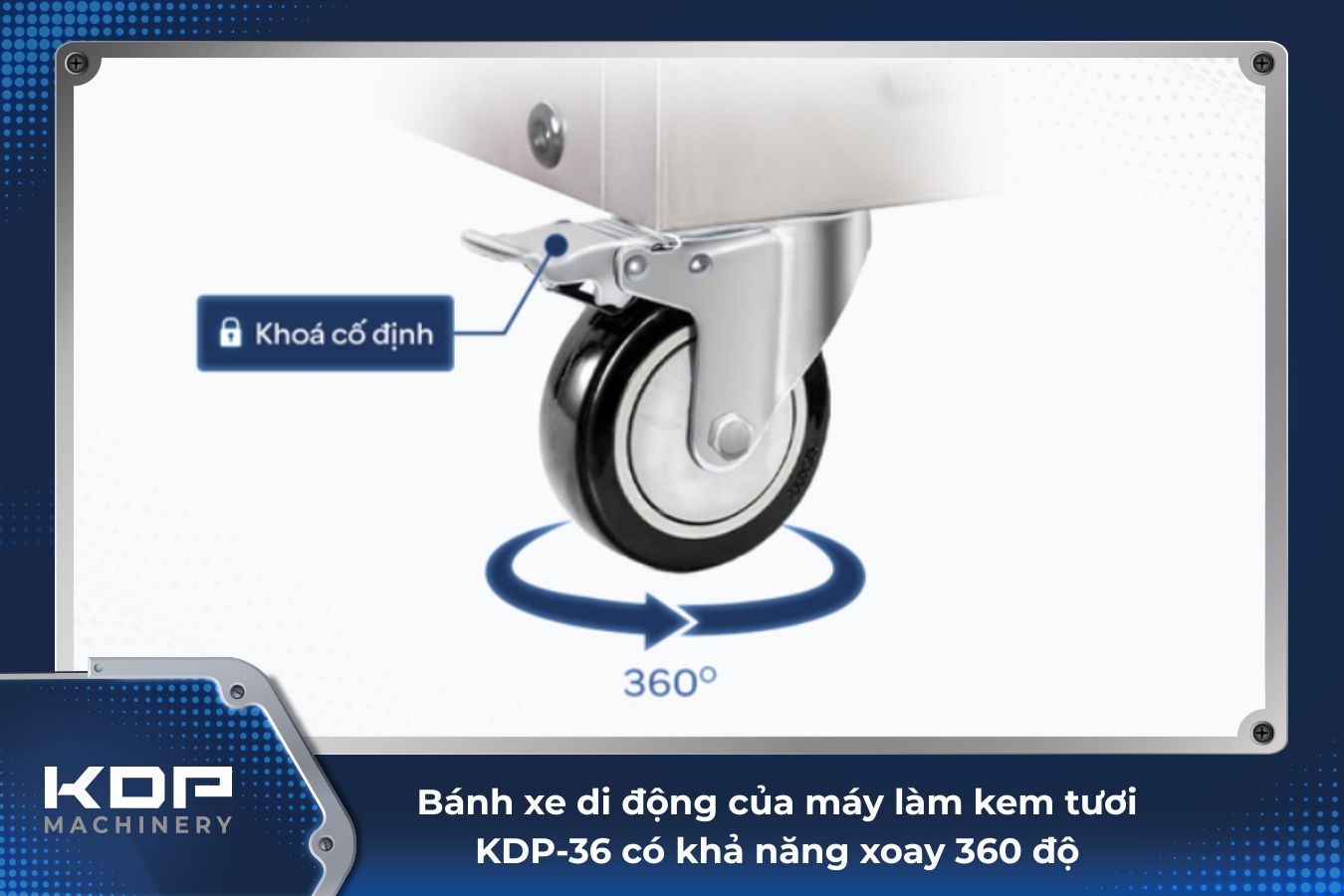 Máy làm kem tươi KDP-36 16 Bánh xe di động máy làm kem KDP - 36