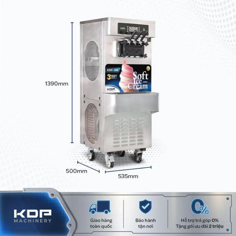 Máy làm kem tươi KDP-36E 3 Kích thước máy làm kem tươi KDP-36E