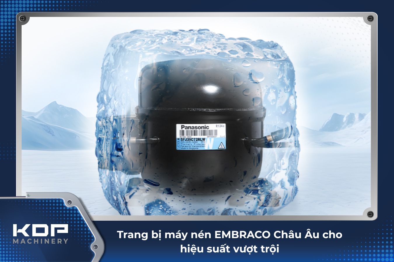 Máy làm kem tươi KDP-36E 12 Máy làm kem tươi KDP 36E trang bị máy nén EMBRACO Châu Âu cao cấp