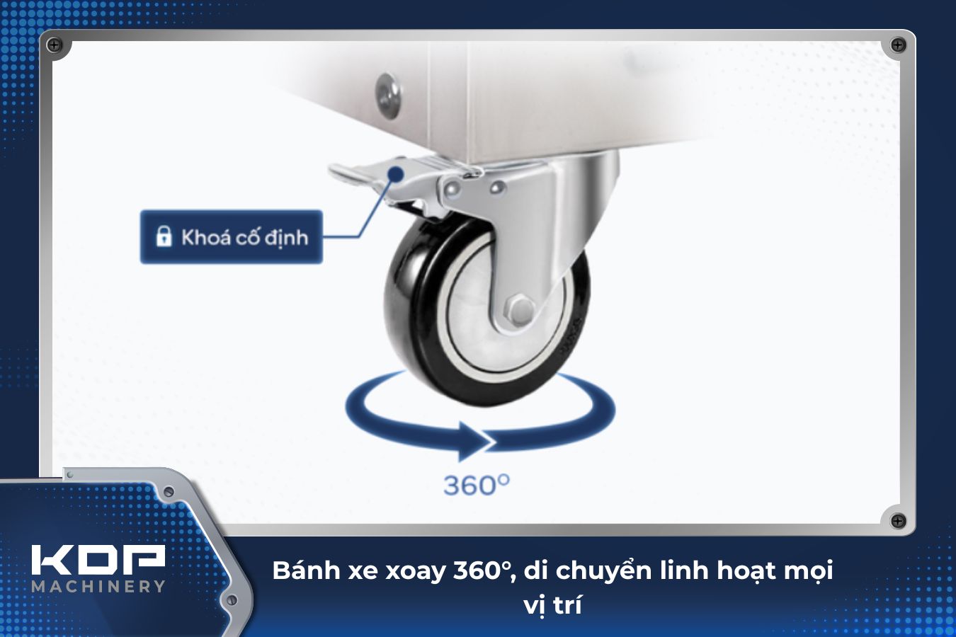 Máy làm kem tươi KDP-36E 16 Bánh xe linh hoạt di chuyển mọi vị trí