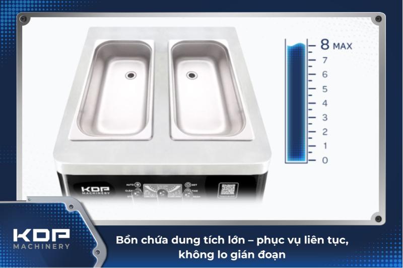 Máy làm kem KDP-36T sở hữu 2 bồn chứa kem dung tích lớn 