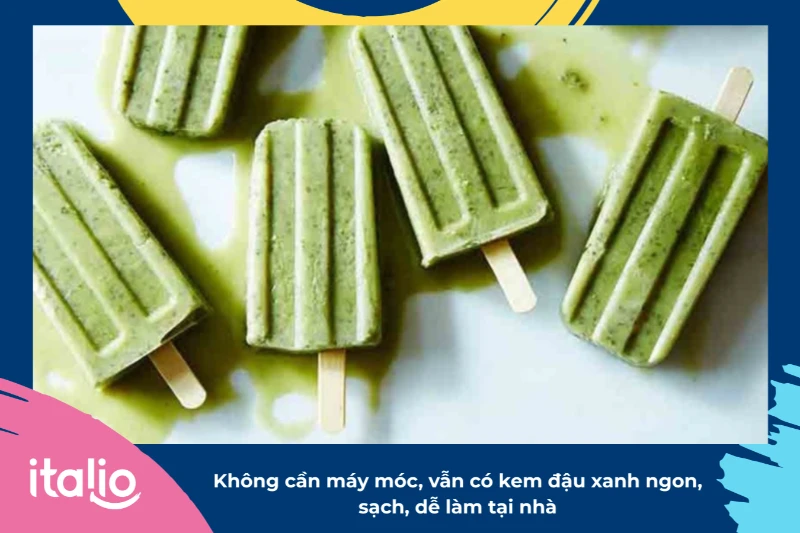 Làm kem đậu xanh không cần máy, thành phẩm mịn dẻo 1 Kem đậu xanh mịn mát tại nhà, không cần máy, dễ làm ai cũng thử được.