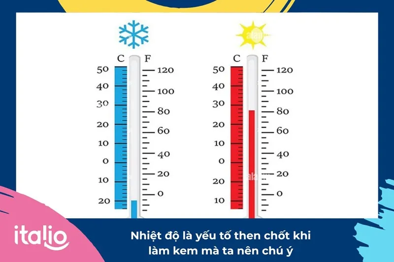 Nhiệt độ là yếu tố then chốt khi làm kem mà ta nên chú ý 