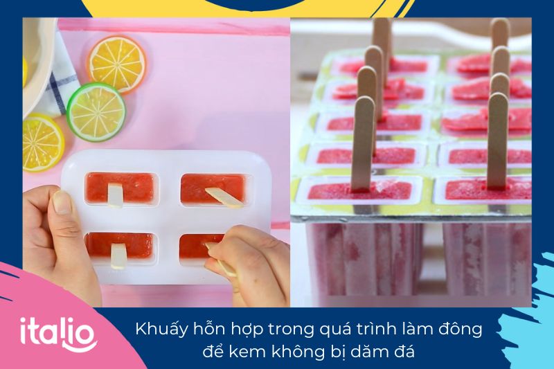làm kem dưa hấu bằng máy xay sinh tố