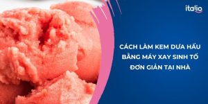 lam kem dua hau bang may xay sinh to