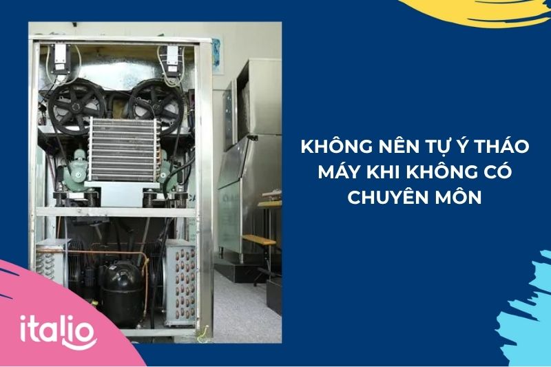Những lưu ý khi dùng máy làm kem cứng 4 Không tự ý tháo máy nếu không có chuyên môn để tránh gây hỏng hóc hoặc mất an toàn.