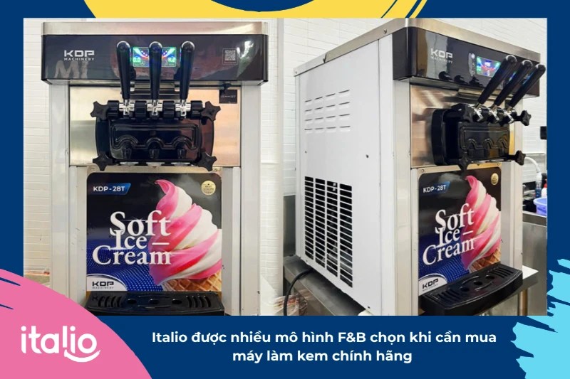 Đặt máy làm kem tươi tại Italio 