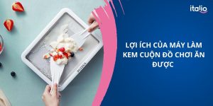 Máy làm kem cuộn đồ chơi ăn được