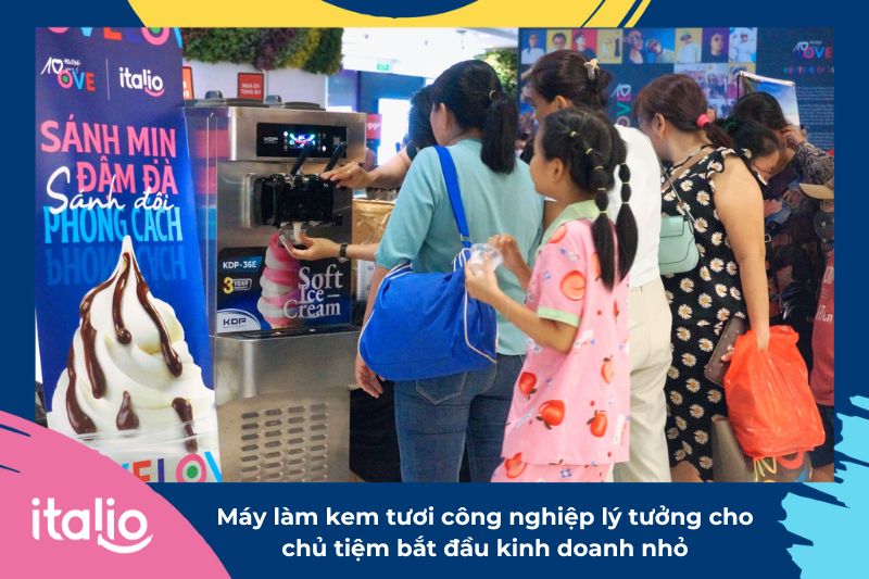 Máy làm kem tươi công nghiệp phù hợp cho những ai đang bắt đầu kinh doanh quán ăn, nhà hàng