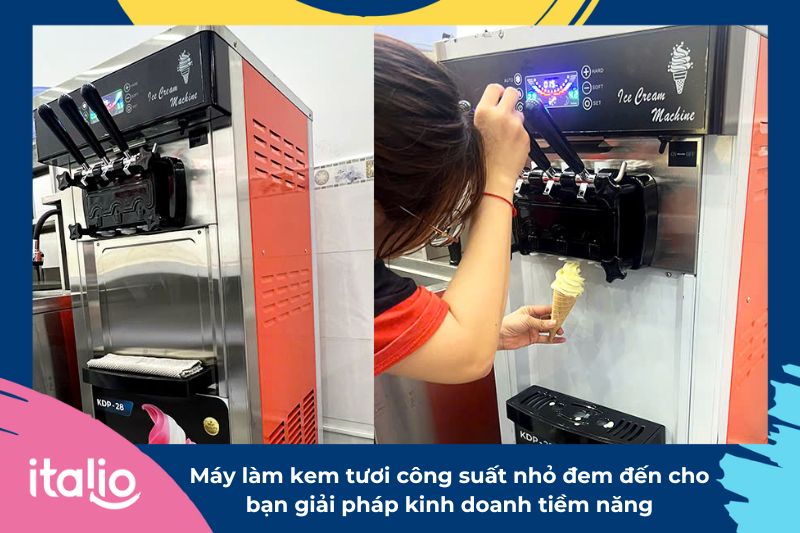 Không cần đầu tư lớn nhưng vẫn sở hữu được máy làm kem tươi công suất nhỏ xứng đáng với giá tiền