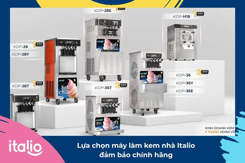 Lựa chọn máy làm kem nhà Italio đảm bảo chính hãng 