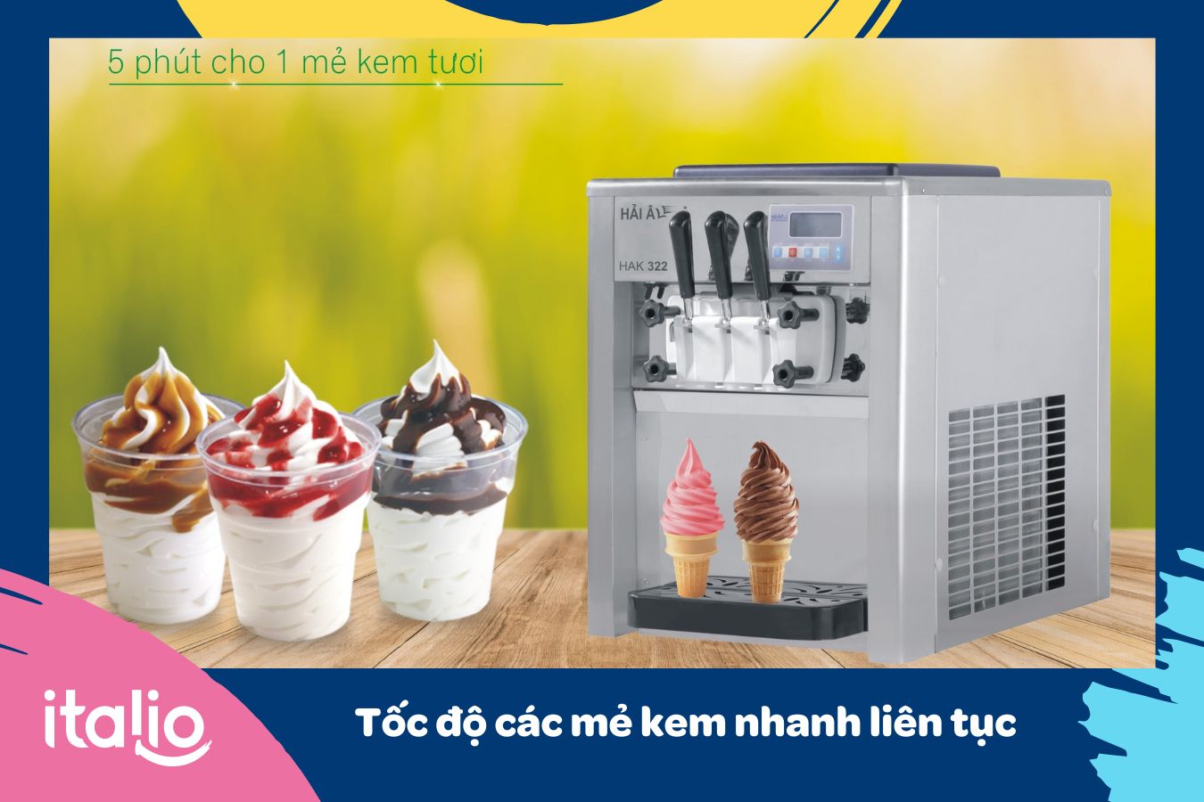 Thiết bị có khả năng phục vụ kem tươi liên tục