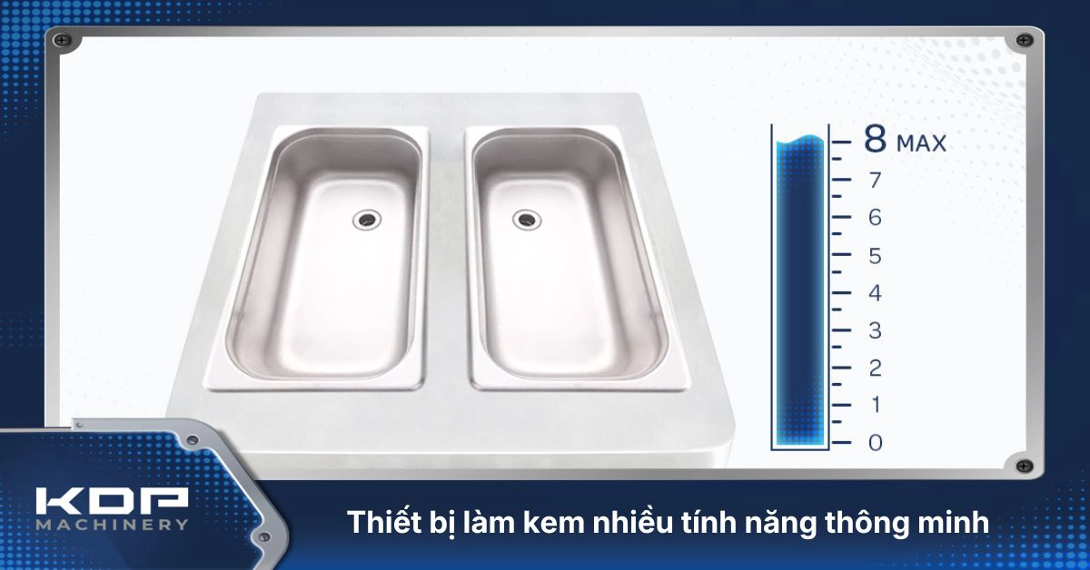 Máy làm kem hỗ trợ nhiều tính năng thông minh